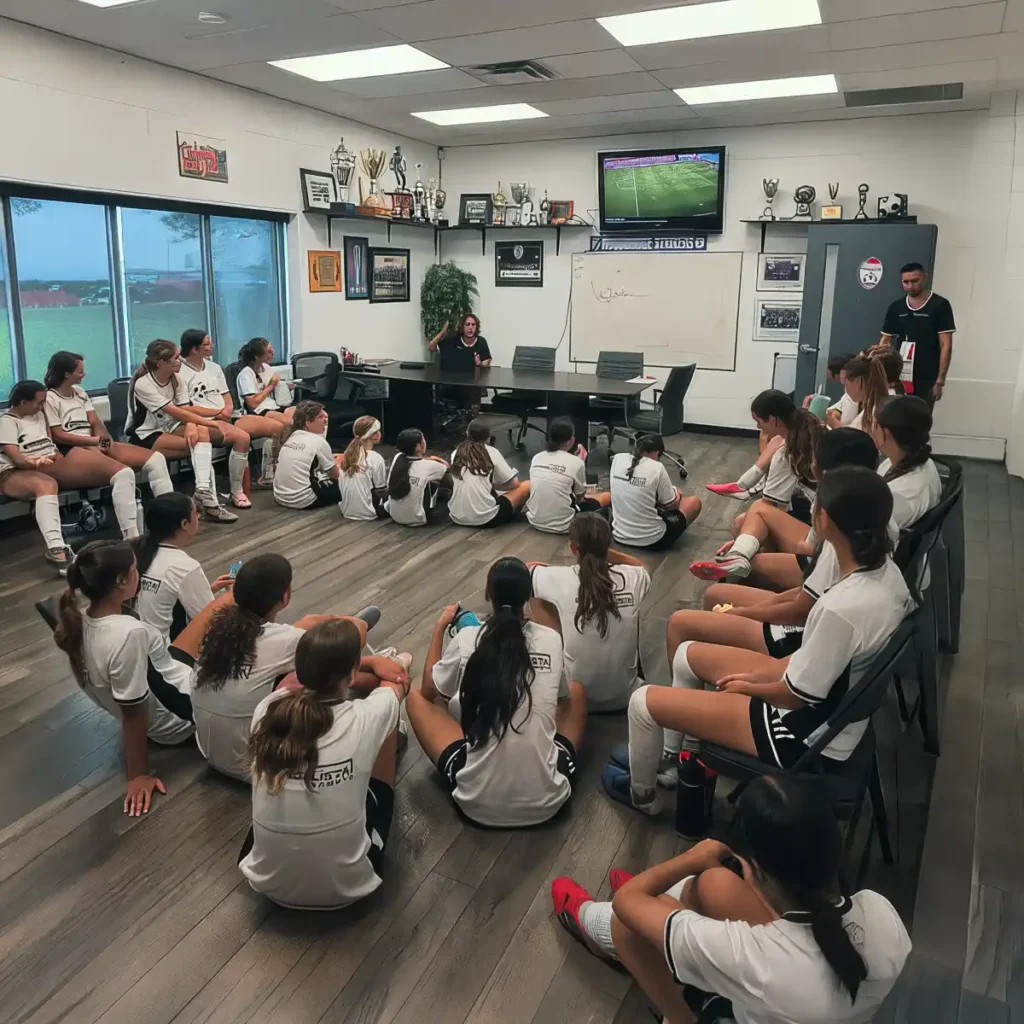 Players in a classroom tactical session
