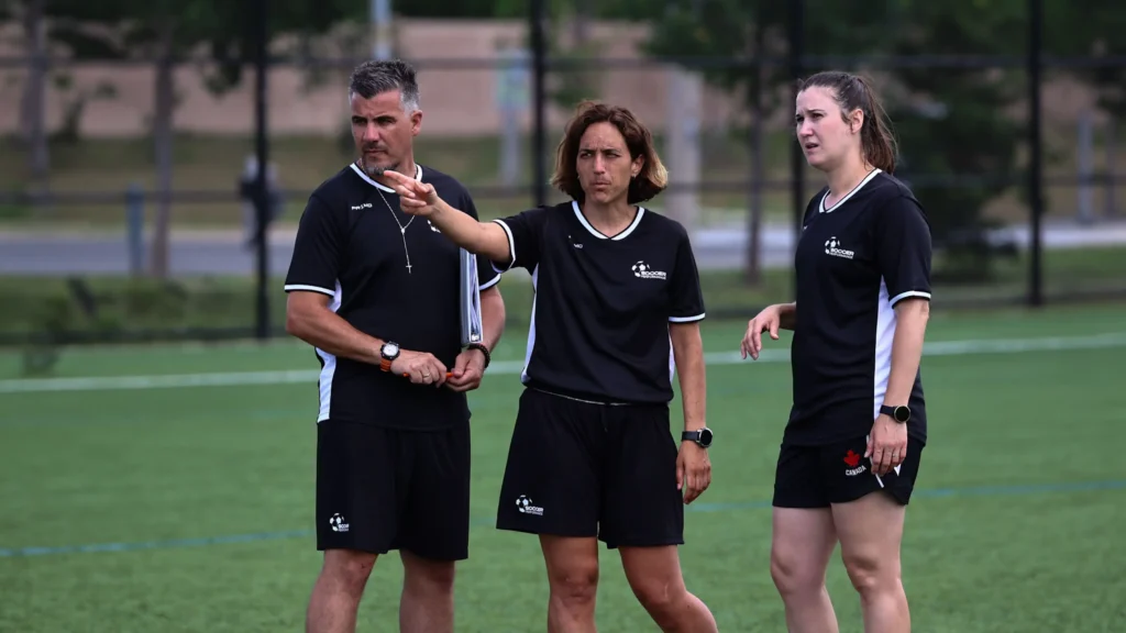 Coaching staff leading a session at the camp